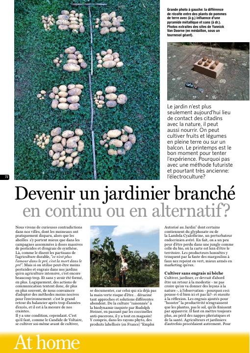 Article électroculture Yannick Van Doorne 2013